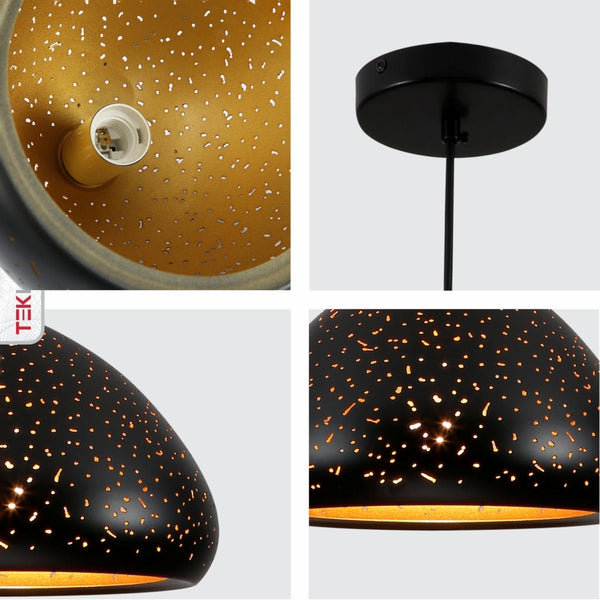 Dome Indian Dome Moroccan Night Milkyway Ceiling Pendant Light E27 Fitting Black Gold