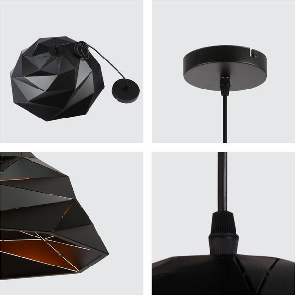 Origami Metal Laser Cut Dome Modern Pendant Light E27 Fitting D450 mm