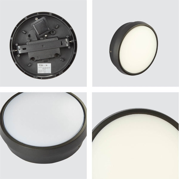 Black Ring Moonlight Outdoor Modern LED Wall Light