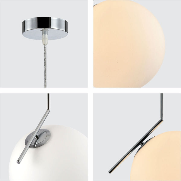 Opal White Glass Globe Pendant Ceiling Light