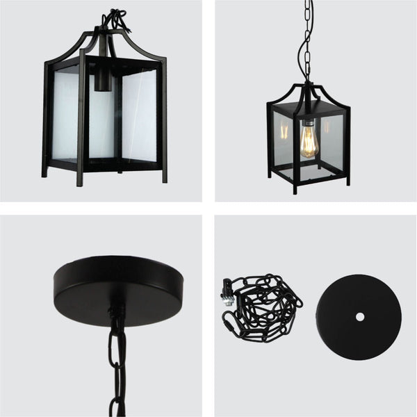 Cube Retro Traditional Lantern Pendant Ceiling Light E27