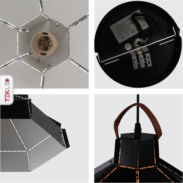 Esagono Midi Maxi Metal Pendant Ceiling Light E27
