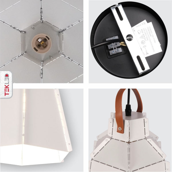 Esagono Mini Metal Pendant Ceiling Light E27 D285 mm