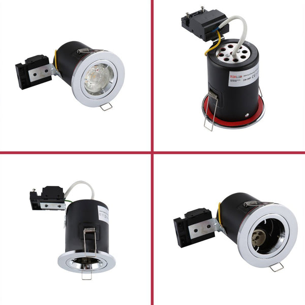 Fixed Diecast Aluminium Fire Rated Downlight IP20 GU10 Fitting
