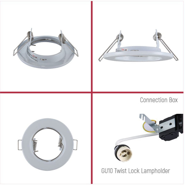 Fixed Pressed Steel Downlight IP20 GU10 Fitting