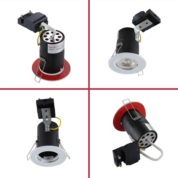 Fixed Pressed Steel Fire Rated Downlight IP20 GU10 Fitting