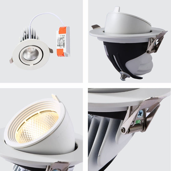 LED Accent Performance Swivel and Scoop Tilt Recessed Downlight CRI90 White