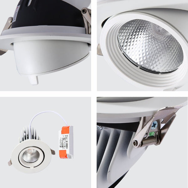 LED Accent Performance Swivel and Scoop Tilt Recessed Downlight CRI90 White