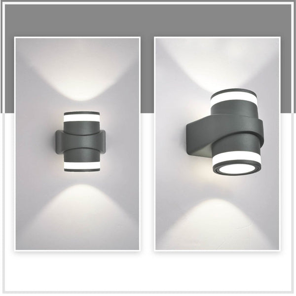 LED Diecast Aluminium One Direction Wall Lamp 7W 14W 4000K Cool White IP54 Grey