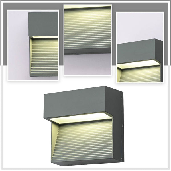 LED Diecast Aluminium Stair and Wall Light 5W IP54 Grey