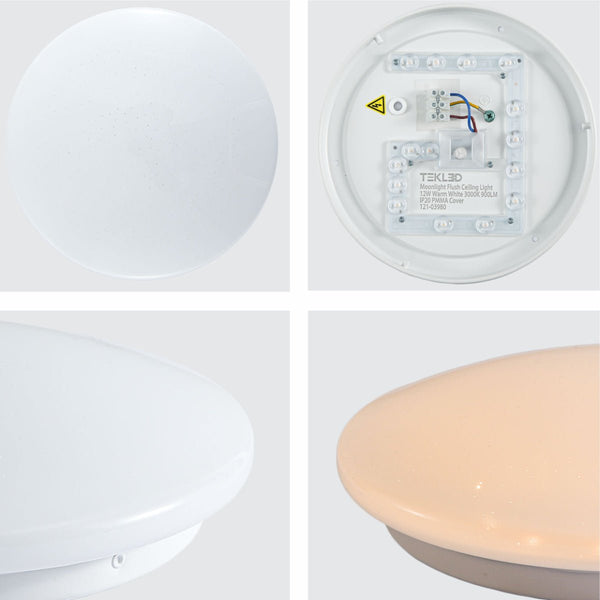 Moonlight Flush Ceiling Light 12W 900LM IP20 non-yellowing PMMA Cover