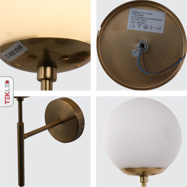 Modern Globe Wall Light Sconce - Sleek Minimalist Design Light Fixture for Contemporary Spaces