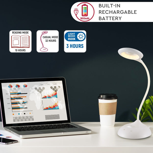 Ringo Rechargeable Desk Light 5 Dimmable and Colour Modes