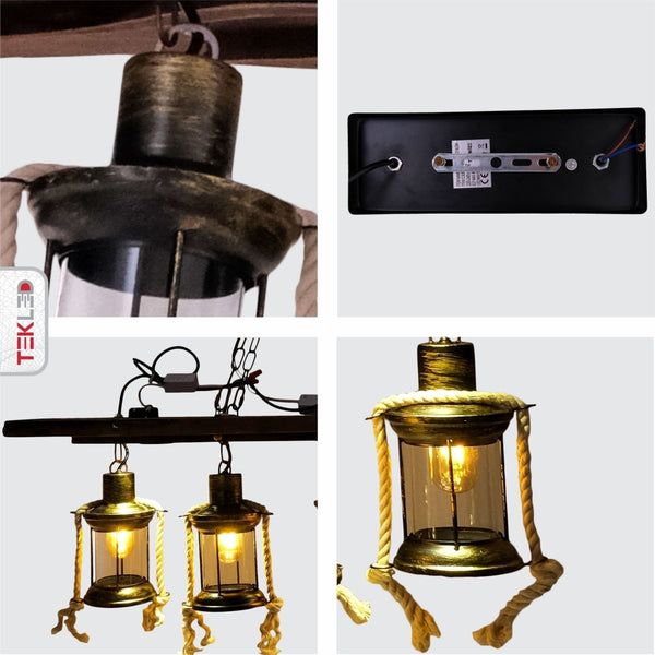 Crescent or Board Wood Cylinder Glass Shaded Rustic Farmhouse Nautical Marine Sailor Kitchen Island Pendant Ceiling Light E27