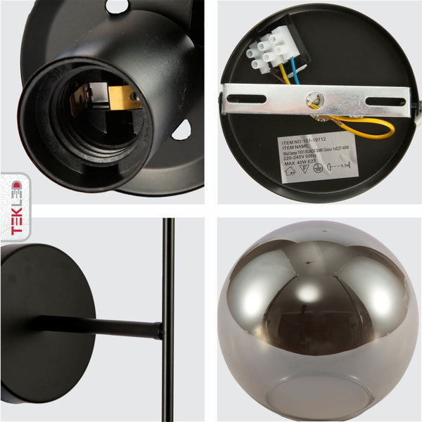 Modern Globe Wall Light Sconce - Sleek Minimalist Design Light Fixture for Contemporary Spaces