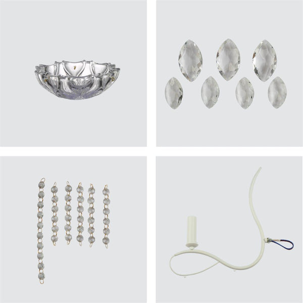 Tabitha Mediterranean Elegant Transitional Elizabeth Style Crystal Chandelier Ceiling Light E14
