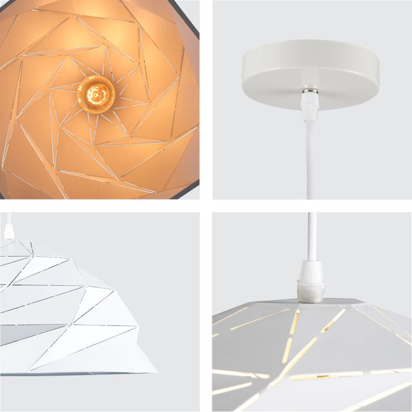 Origami Metal Laser Cut Dome Modern Pendant Light E27 Fitting D450 mm