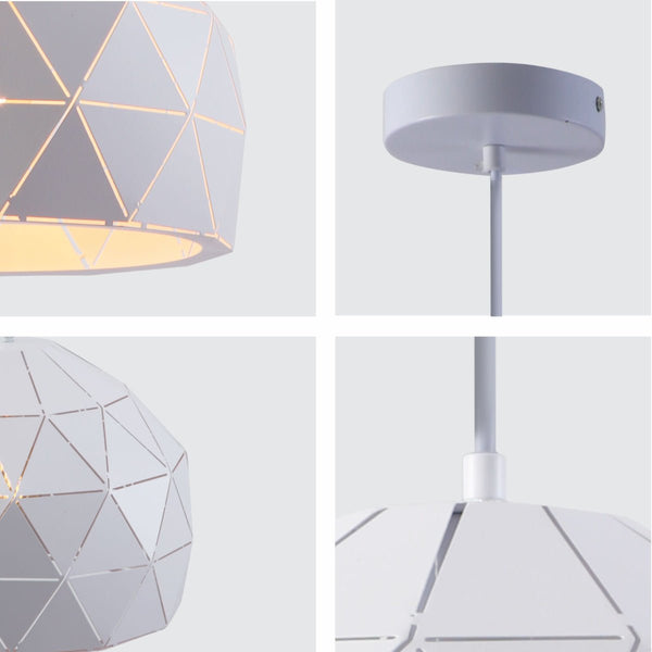 Triangle Laser Cut Metal Dome Pendant Ceiling Light E27