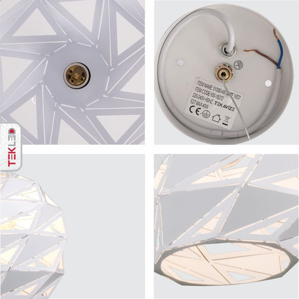 Malunga Metal Laser Cut Globe Pendant Ceiling Light E27