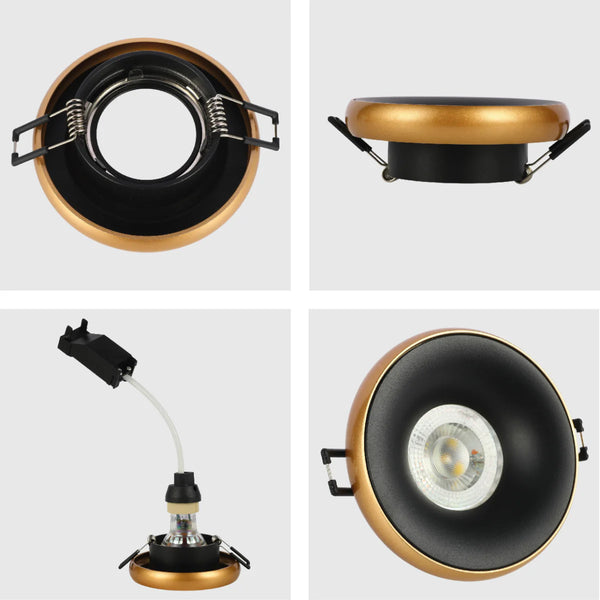 Die-Cast Aluminium Fixed GU10 Downlight with Colour-Accented Bezel