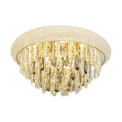 Alexandra Flush Crystal Chandelier Ceiling Light