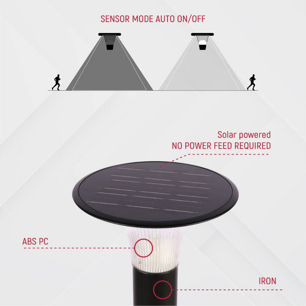 TEKLED Dual CCT Solar LED Wall Pathway Light 15W-Black
