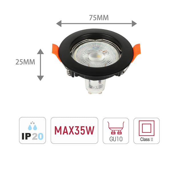 Eclipse GU10 Fixed Recessed Downlight