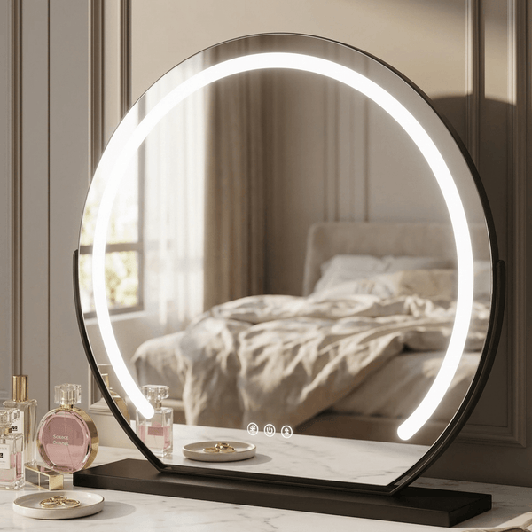 Elara LED Vanity Mirror Black