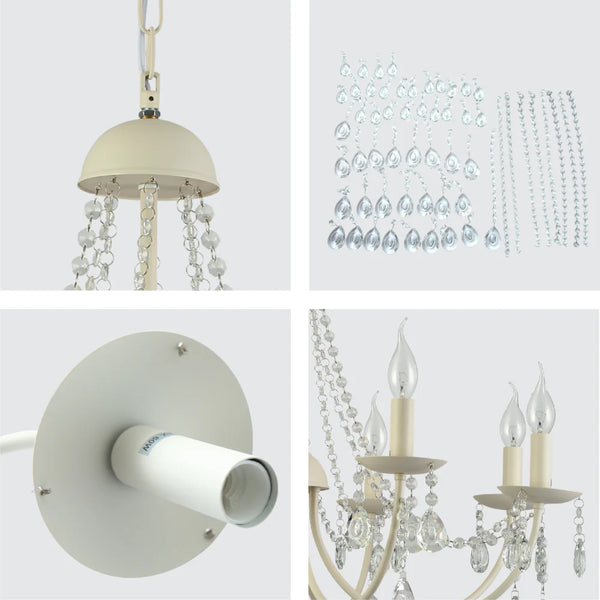 Elegant Cascade Waterfall Crystal Chandelier Ceiling Light
