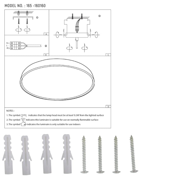 Elegant Contemporary Flush Mount LED Ceiling Light