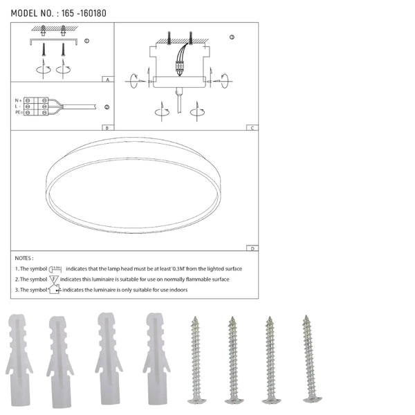 Elegant Contemporary Flush Mount LED Ceiling Light
