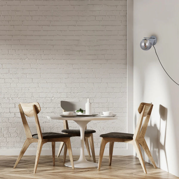 Elegant Globe Wall Light with Plug-In and Rocker Switch - Chrome Finish