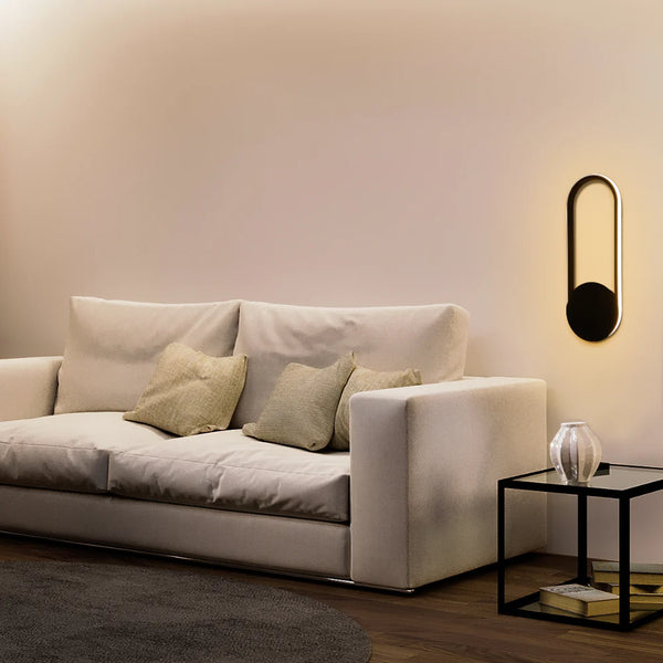 Ellipse Ambient LED Wall Sconce Black 3000K 24W