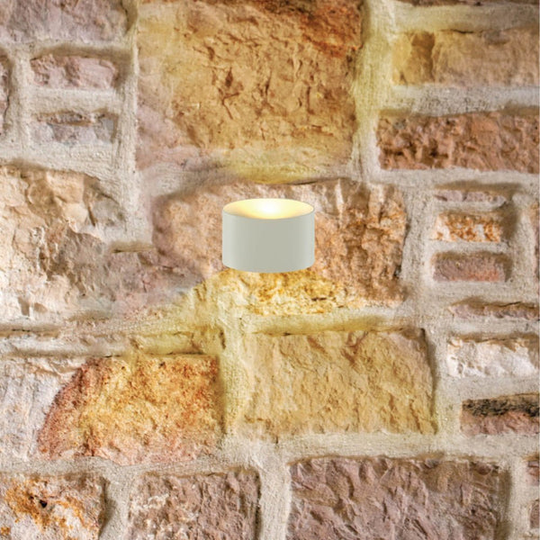White Oblique Cylinder Up Down Outdoor Modern LED Wall Light