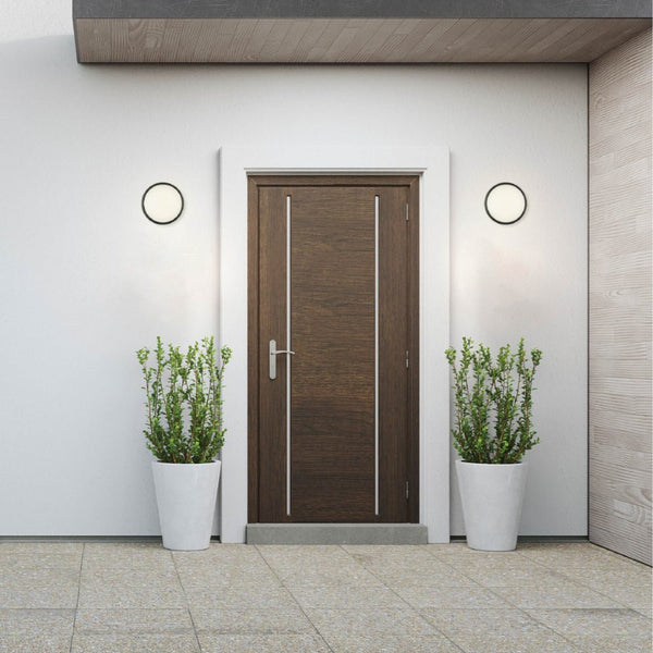 Black Ring Moonlight Outdoor Modern LED Wall Light