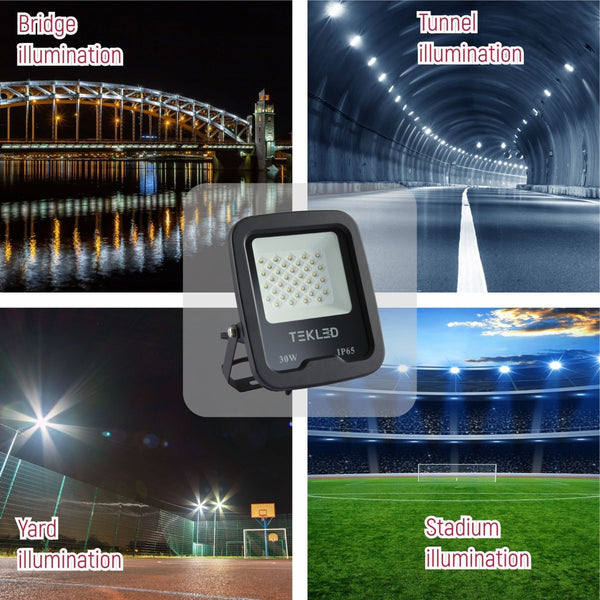 LED Floodlight SMD3030 30W Cool White 4000K IP65