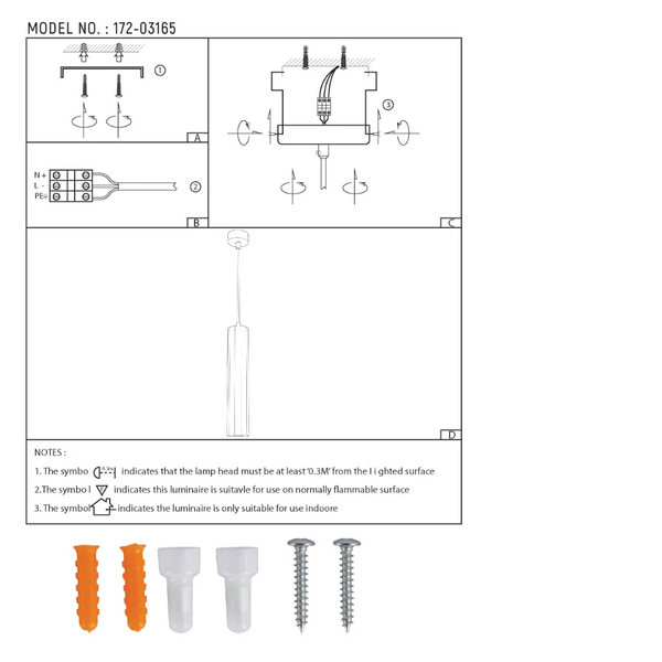 Faceted Pendant Downlight GU10