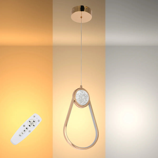 Farrah Moon Pearl LED Pendant Light Gold