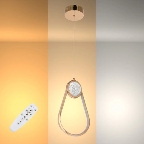 Farrah Moon Pearl LED Pendant Light Gold