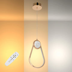 Farrah Moon Pearl LED Pendant Light Gold