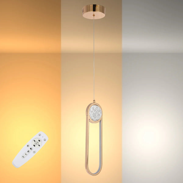 Farrah Moon Pearl LED Pendant Light Gold