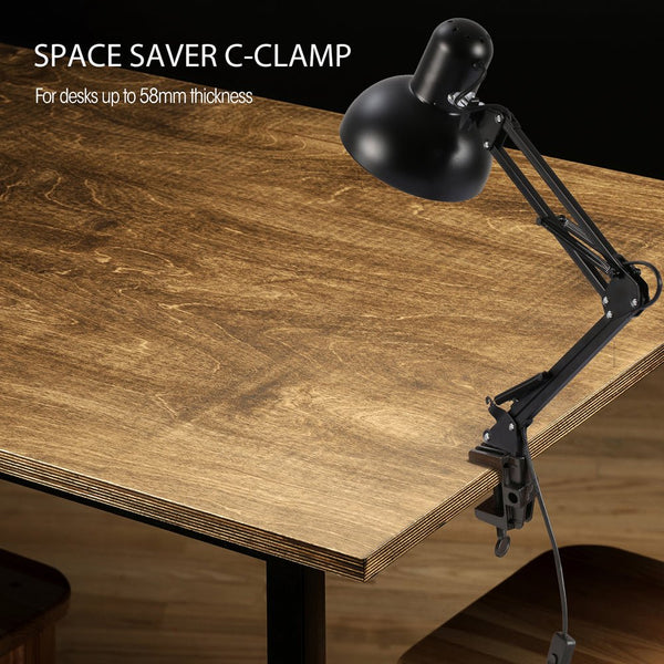Atlas Architect Swing Arm Desk Lamp with C-Clamp E27
