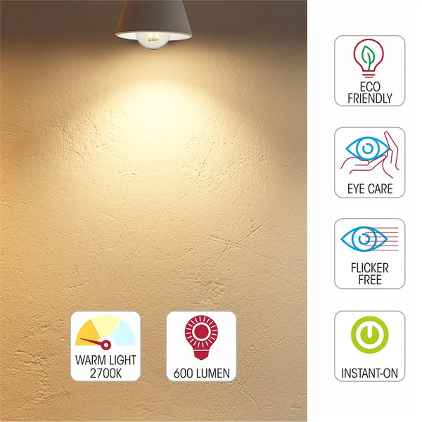 LED Filament A60 GLS Bulb B22 Bayonet Cap