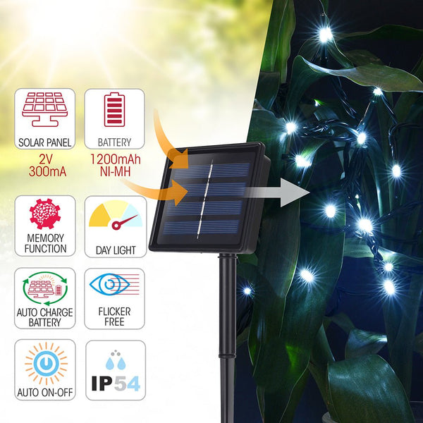 Canopus Solar LED String Light 200 LEDs 22 metre