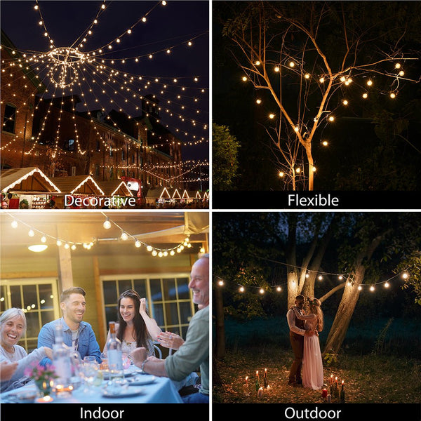 Castor LED Bulb String Globe Golf Ball G40 E12 Weatherproof Festoon Light