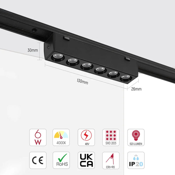 Fixed Magnetic Track Light with Laser Blade Design