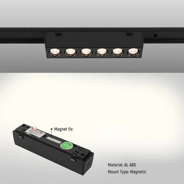 Fixed Magnetic Track Light with Laser Blade Design