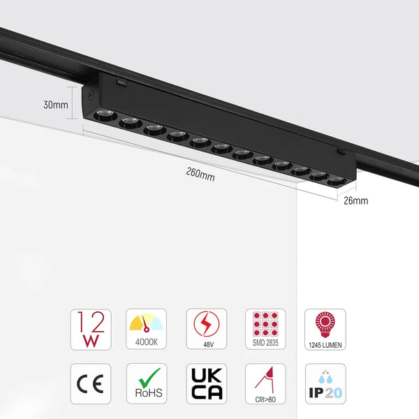 Fixed Magnetic Track Light with Laser Blade Design