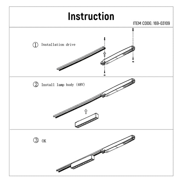 Fixed Magnetic Track Light with Laser Blade Design