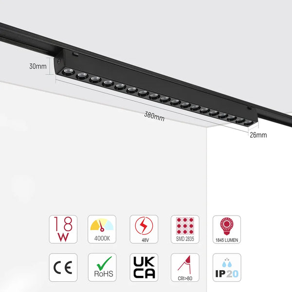 Fixed Magnetic Track Light with Laser Blade Design